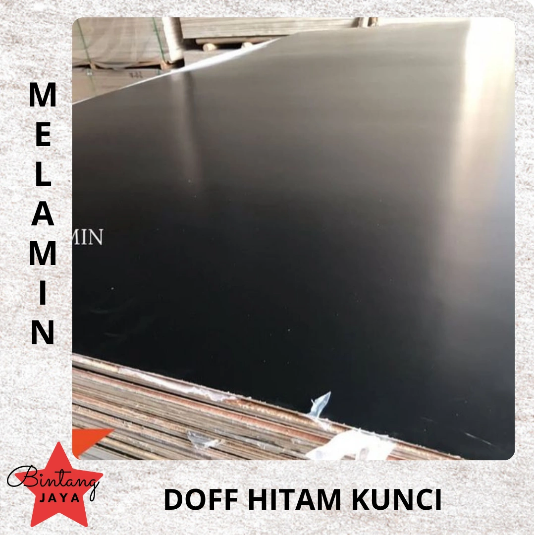 melamin doff hitam kunci bintang jaya triplek